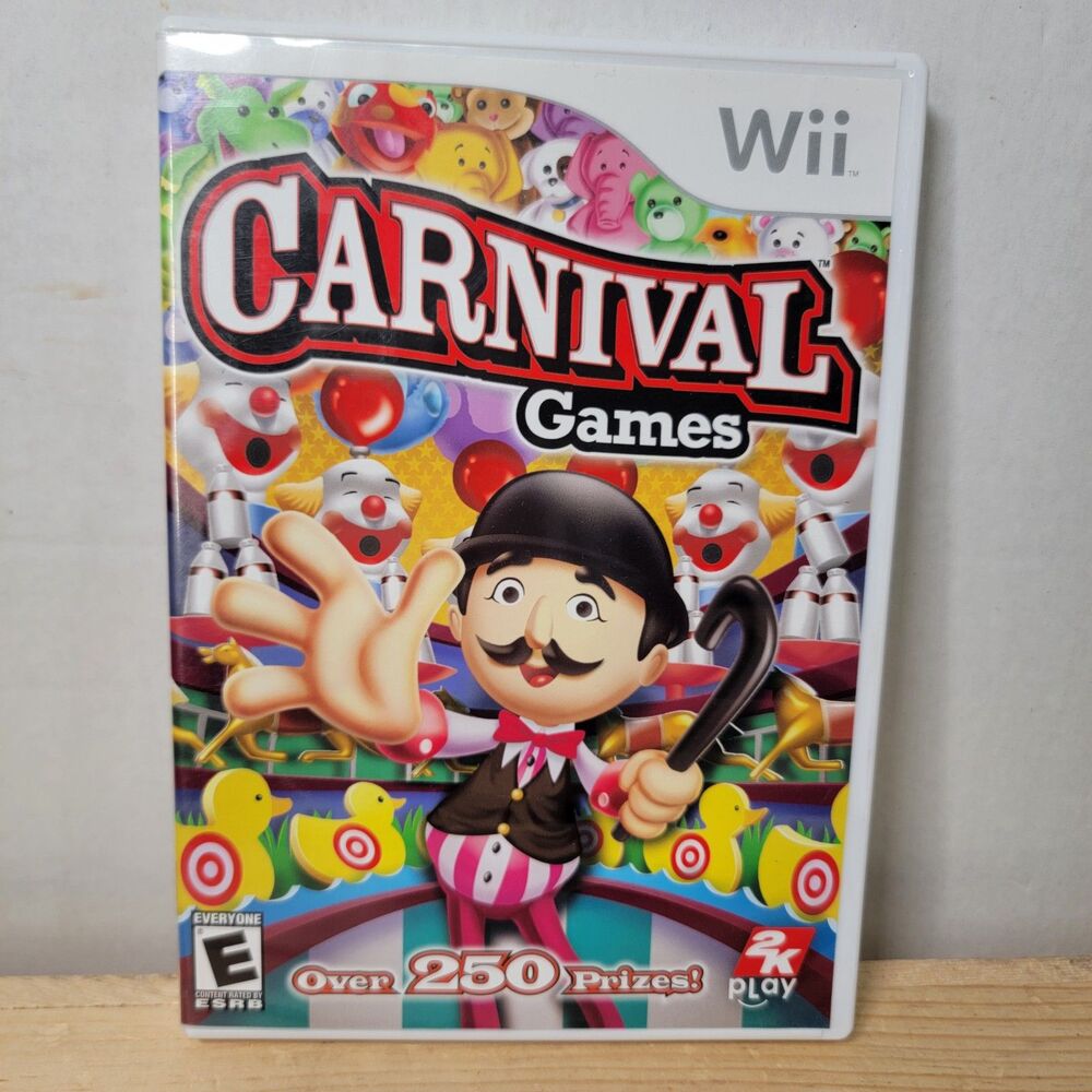 NINTENDO Wii GAME Carnival Games (2007) w/ Manual